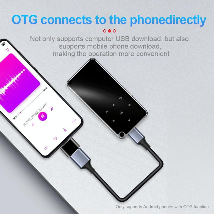 Portable Bluetooth Mp3 Player 16Gb Capacity Black