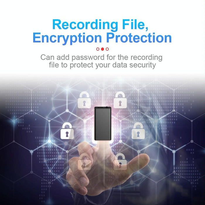 Intelligent Hd Noise Reduction Voice Control Recorder Capacity 16Gb Black