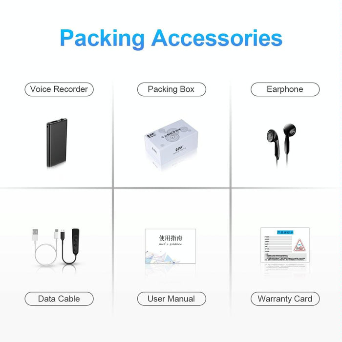 Q1 Intelligent Hd Noise Reduction Voice Control Recorder Capacity 32Gb Black