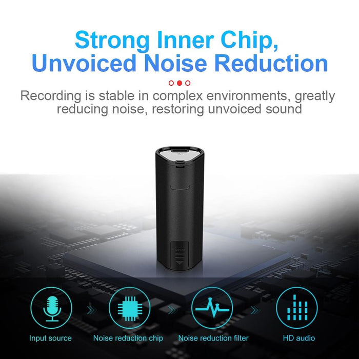 Intelligent Hd Noise Reduction Remote Voice Control Recorder Capacity 4Gb Black