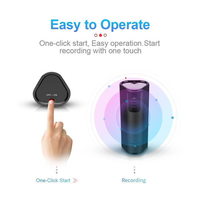 Intelligent Hd Noise Reduction Remote Voice Control Recorder Capacity 4Gb Black