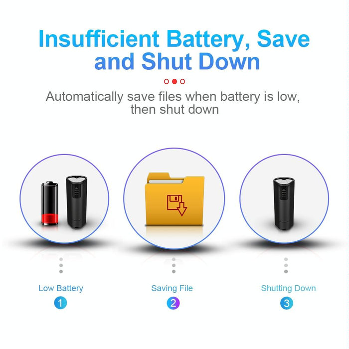 Intelligent Hd Noise Reduction Remote Voice Control Recorder Capacity 8Gb Black