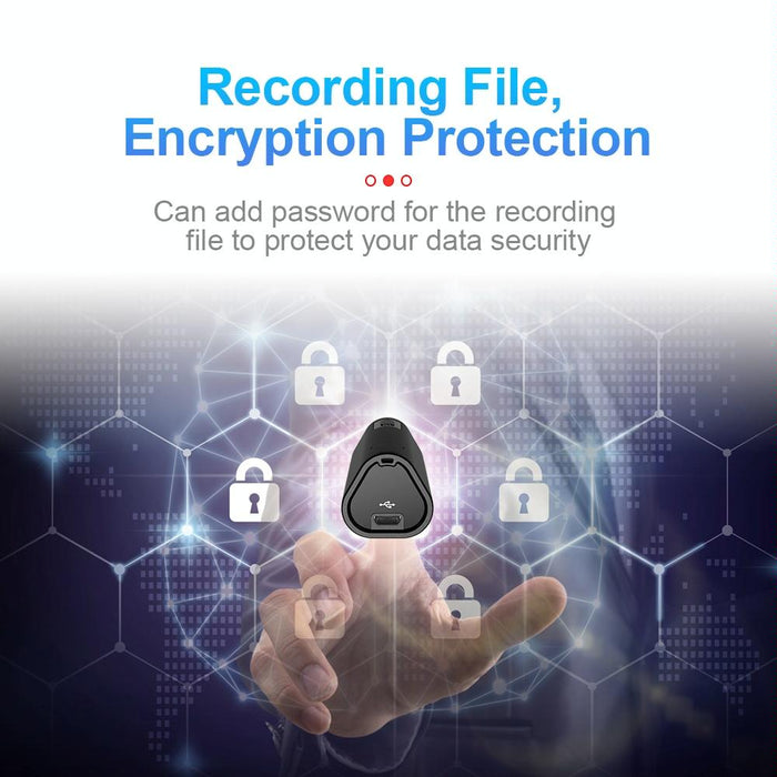 Intelligent Hd Noise Reduction Remote Voice Control Recorder Capacity 8Gb Black