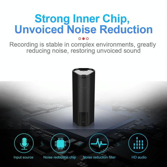 Intelligent Hd Noise Reduction Remote Voice Control Recorder Capacity 16Gb Black