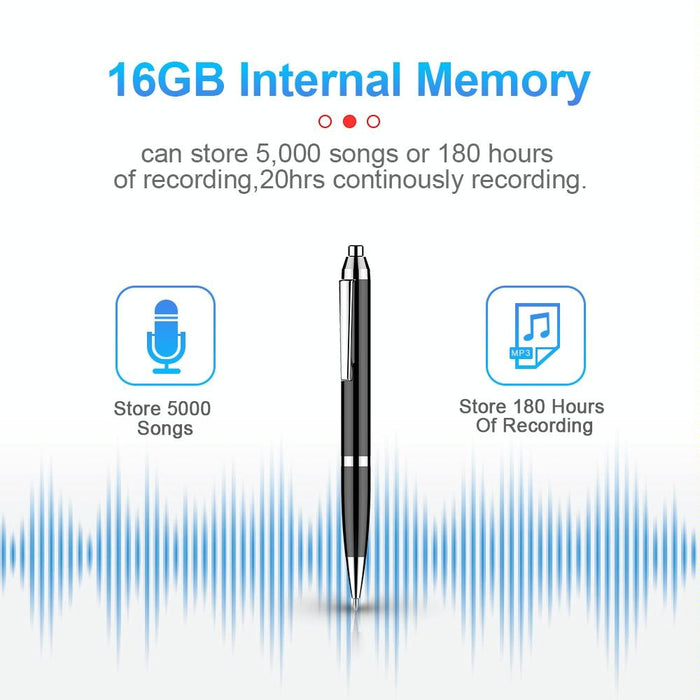 Intelligent Hd Digital Noise Reduction Recording Pen Capacity 8Gb Black