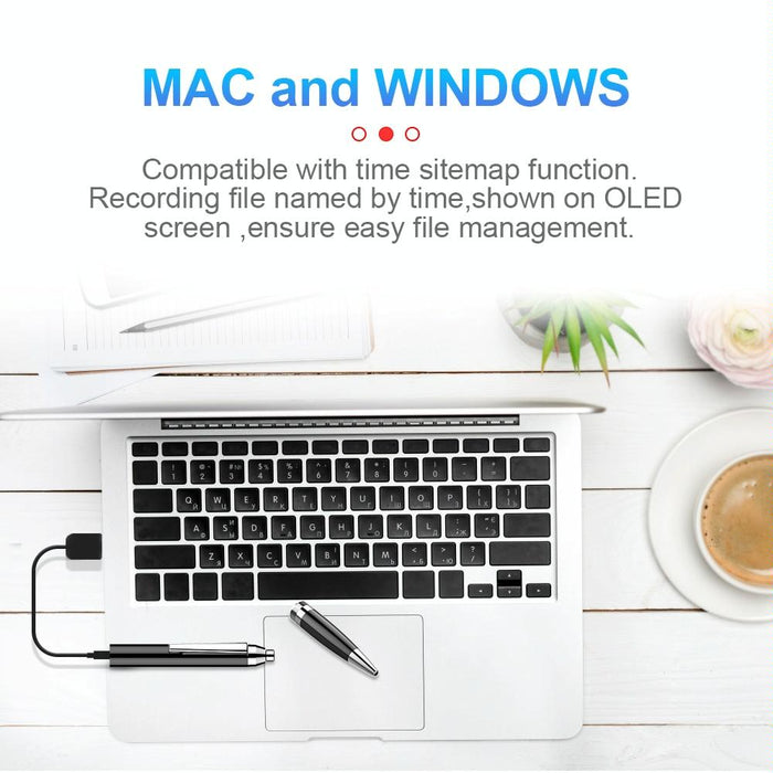 Intelligent Hd Digital Noise Reduction Recording Pen Capacity 16Gb Black