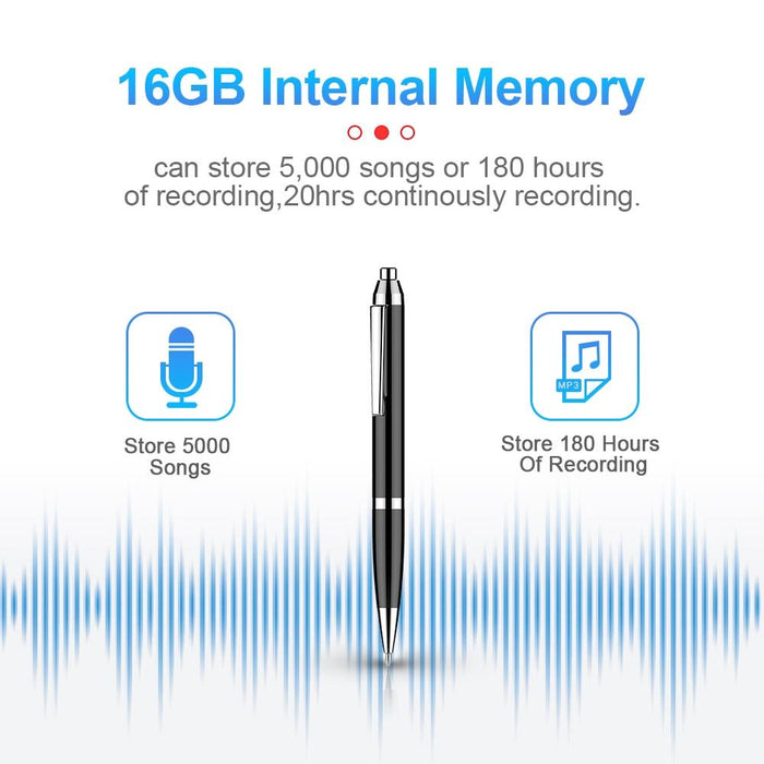 Intelligent Hd Digital Noise Reduction Recording Pen Capacity 32Gb Black