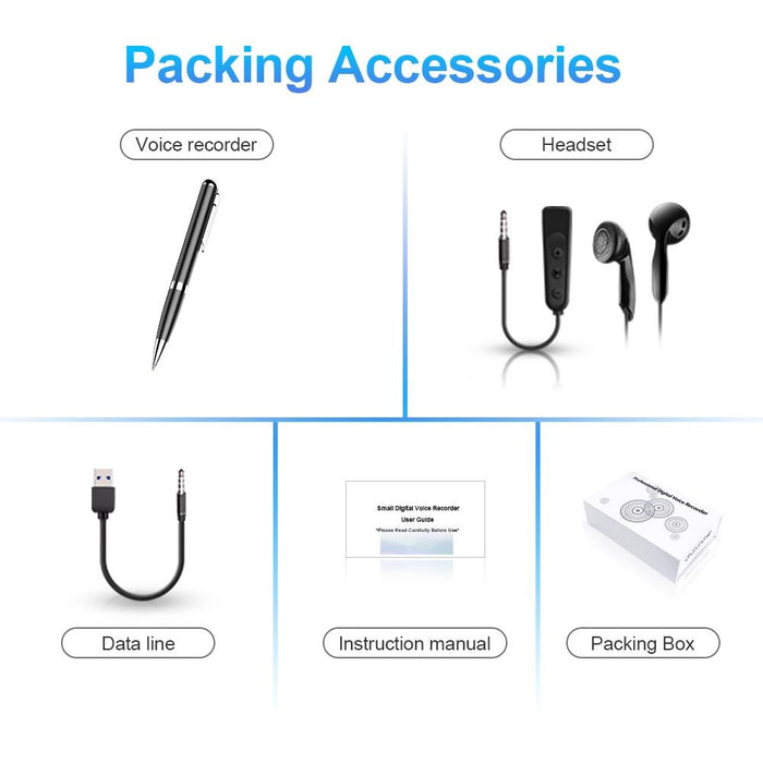 Intelligent Hd Digital Noise Reduction Recording Pen Capacity 4Gb Black