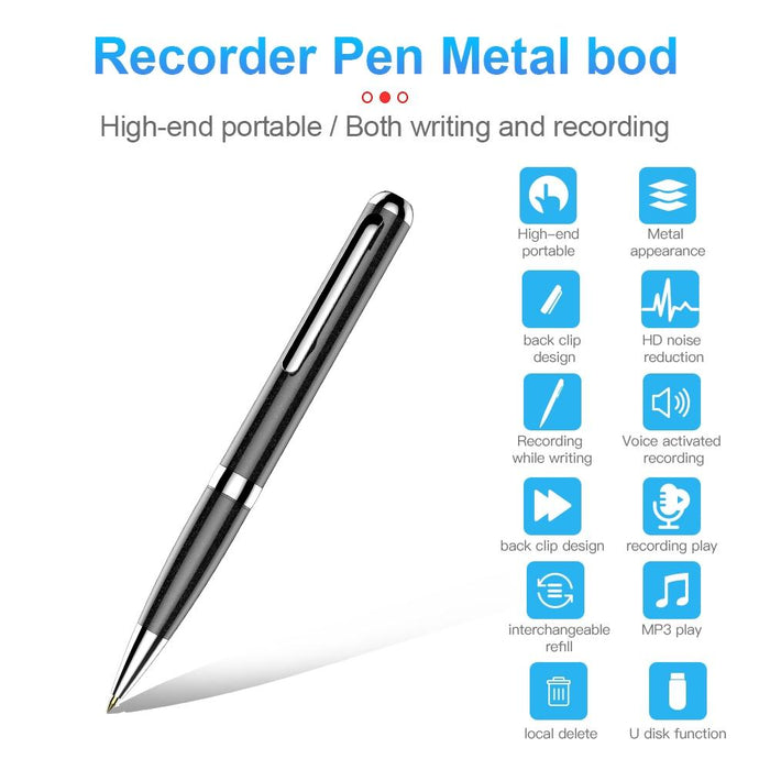 Intelligent Hd Digital Noise Reduction Recording Pen Capacity 4Gb Black