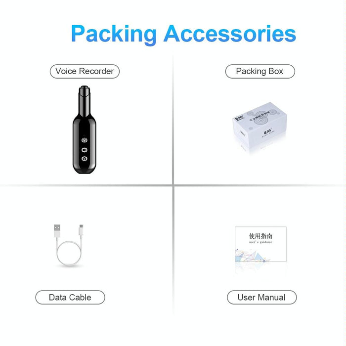 D3 Ai Smart High-Definition Noise Reduction Voice Recorder Capacity 4Gb Black