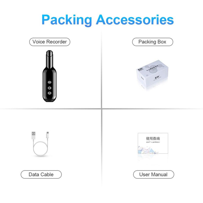 D3 Ai Smart High-Definition Noise Reduction Voice Recorder Capacity 64Gb Black