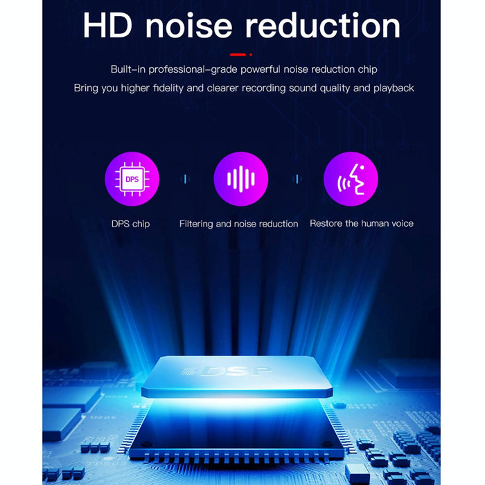Ai Intelligent High-Definition Noise Reduction Voice Control Recorder Capacity 4Gb Black