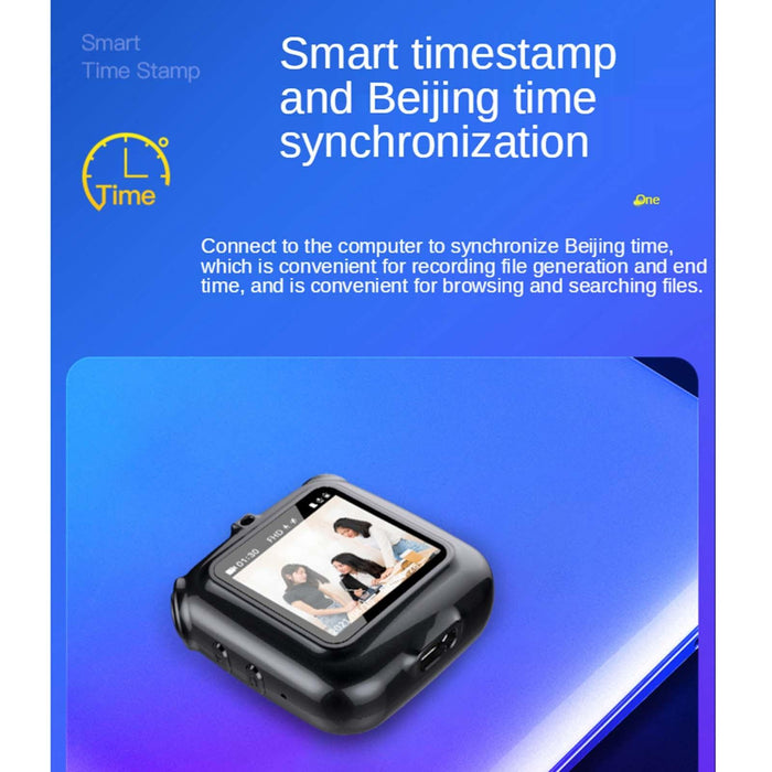 V9 Ai Intelligent High-Definition Noise Reduction Conference Voice Recorder Support Real-Time Camera Viewing Capacity 8Gb Black