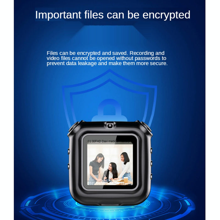 V9 Ai Intelligent High-Definition Noise Reduction Conference Voice Recorder Support Real-Time Camera Viewing Capacity 32Gb Black