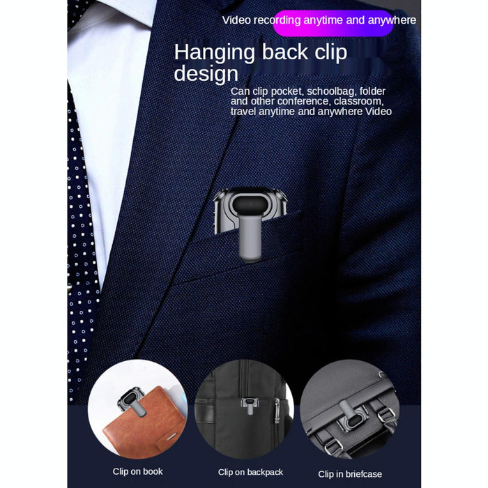 V9 Ai Intelligent High-Definition Noise Reduction Conference Voice Recorder Support Real-Time Camera Viewing Capacity 32Gb Black