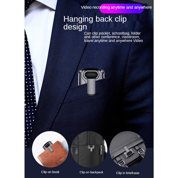 V9 Ai Intelligent High-Definition Noise Reduction Conference Voice Recorder Support Real-Time Camera Viewing Capacity 64Gb Black