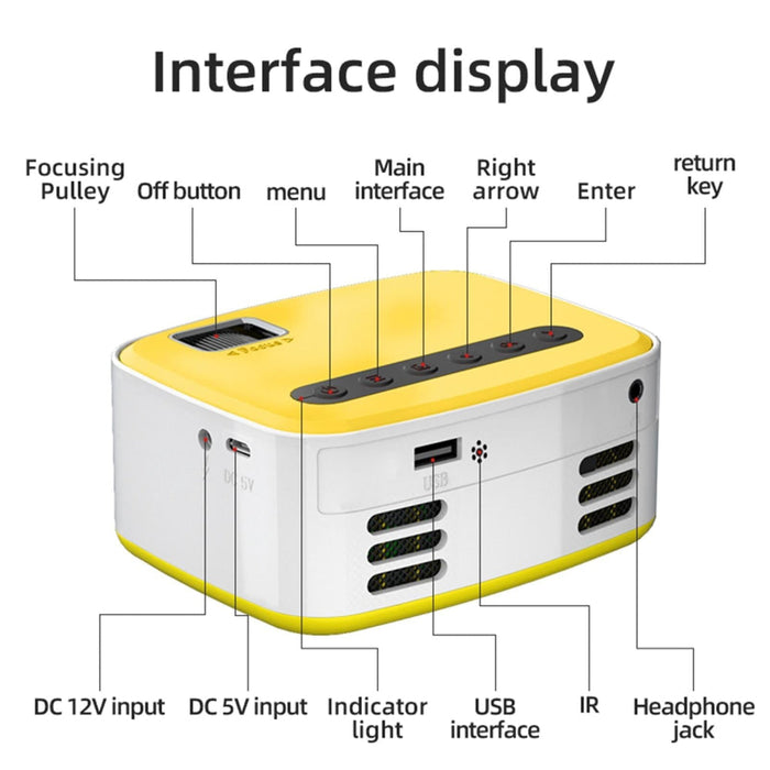 T20 320X240 400 Lumens Portable Home Theater Led Hd Digital Projector Same Screen Version