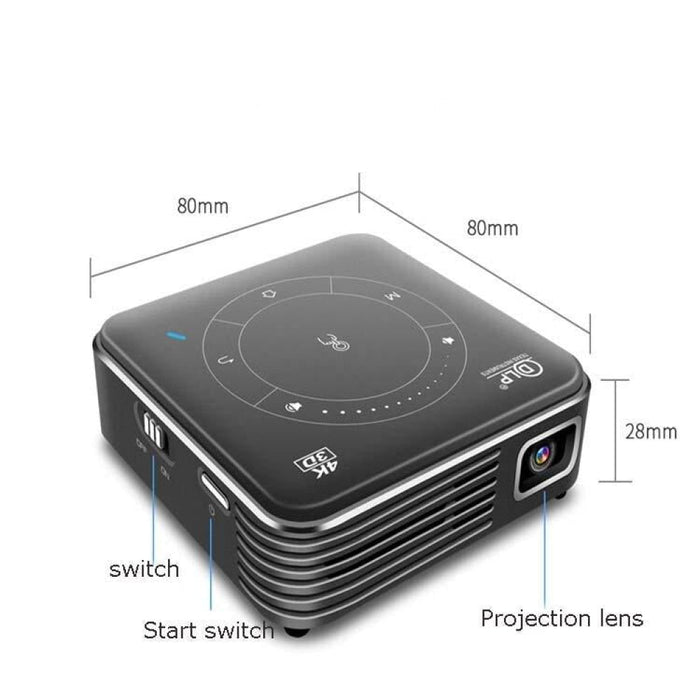 P11 854X480 Dlp Smart Projector With Infrared Remote Control Android 9.0 4Gb + 32Gb