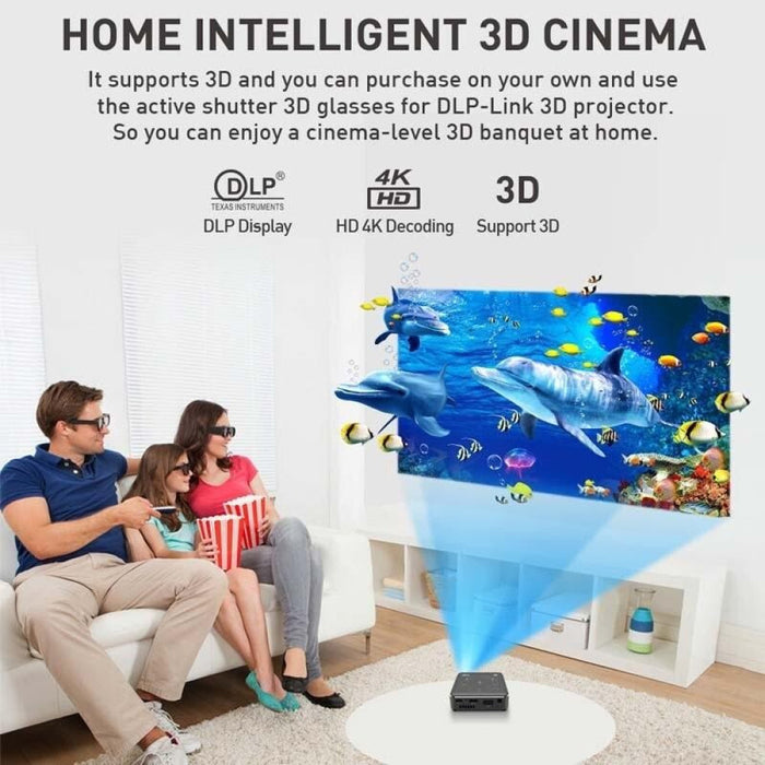 P11 854X480 Dlp Smart Projector With Infrared Remote Control Android 9.0 4Gb + 32Gb