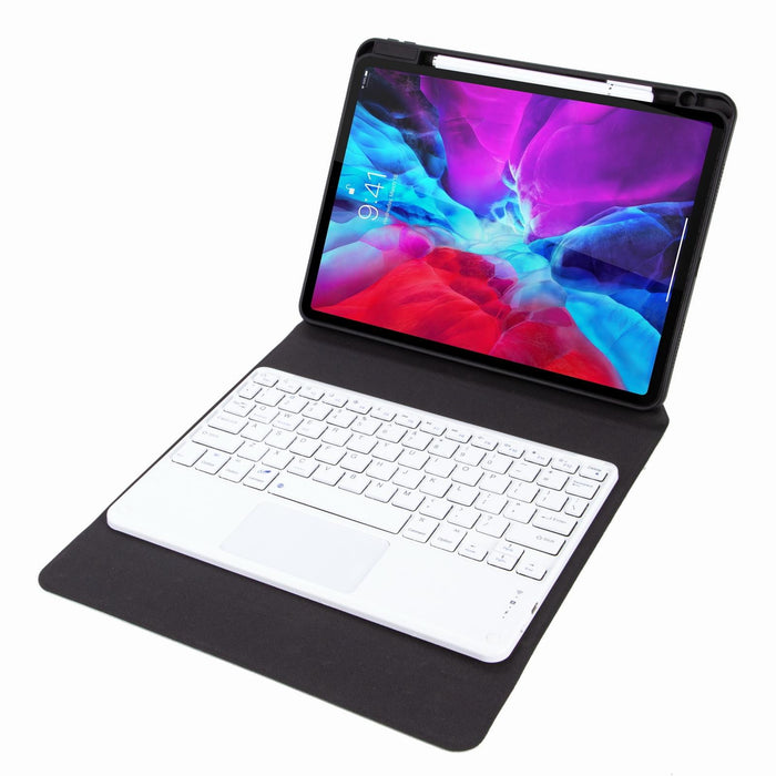 Touch Bluetooth Keyboard Leather Case With Rear Three-Fold Holder For Ipad 10.2 2020 & 2019 / Pro 10.5 Inch