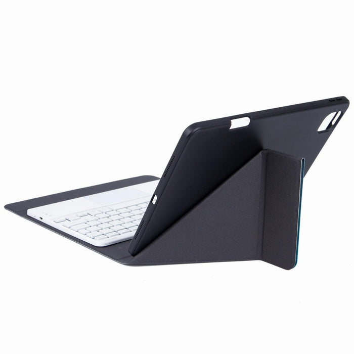 Touch Bluetooth Keyboard Leather Case With Rear Three-Fold Holder For Ipad 10.2 2020 & 2019 / Pro 10.5 Inch