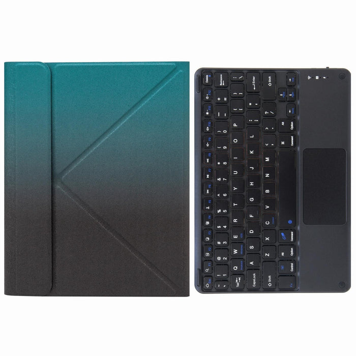 Touch Bluetooth Keyboard Leather Case With Rear Three-Fold Holder For Ipad 10.2 2020 & 2019 / Pro 10.5 Inch