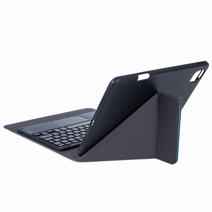 Touch Backlight Bluetooth Keyboard Leather Case With Rear Three-Fold Holder For Ipad 10.2 2020 & 2019 / Pro 10.5 Inch