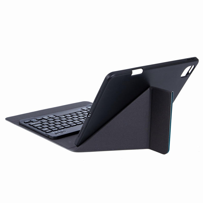 Monochrome Backlight Bluetooth Keyboard Leather Case With Rear Three-Fold Holder For Ipad Pro 11 Inch 2021 & 2020 & 2018 / Air 2020 10.9