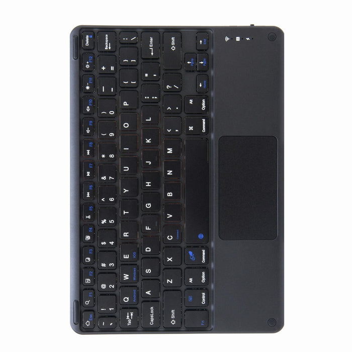 Touch Bluetooth Keyboard Leather Case With Rear Three-Fold Holder For Ipad 9.7 2018 & 2017