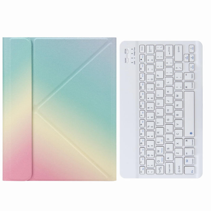 Bluetooth Keyboard Leather Case with Rear Three-fold Holder For iPad 10.2 2020 & 2019 / Pro 10.5 inch