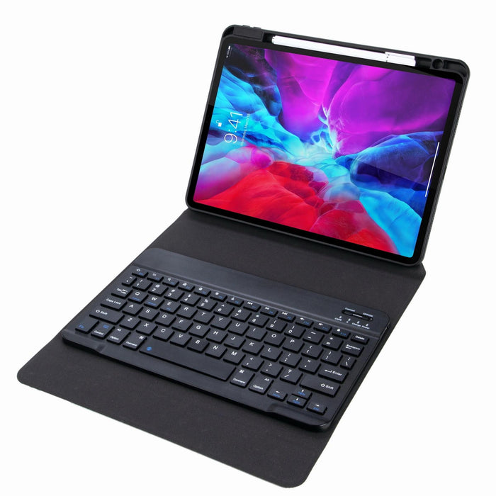 Bluetooth Keyboard Leather Case with Rear Three-fold Holder For iPad 10.2 2020 & 2019 / Pro 10.5 inch