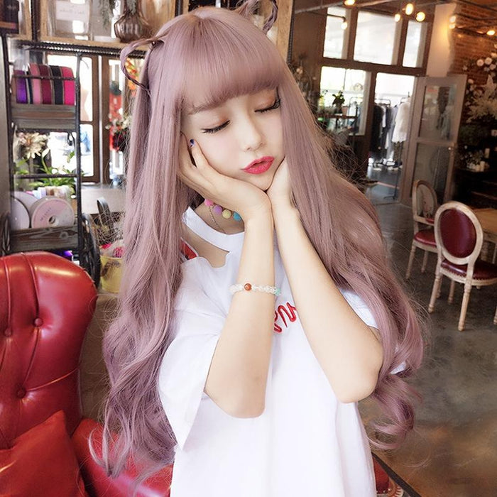 Long Curly Hair Wig Air Bangs For Women