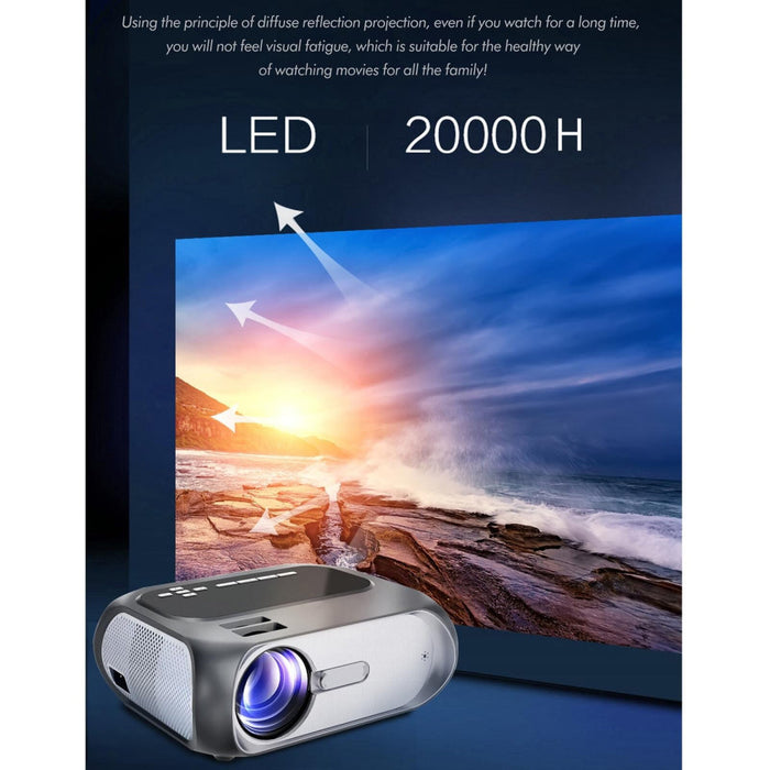 T7I 720P 200 Ansi Lumens Home Theater Led Hd Digital Projector Basic Version Silver Grey