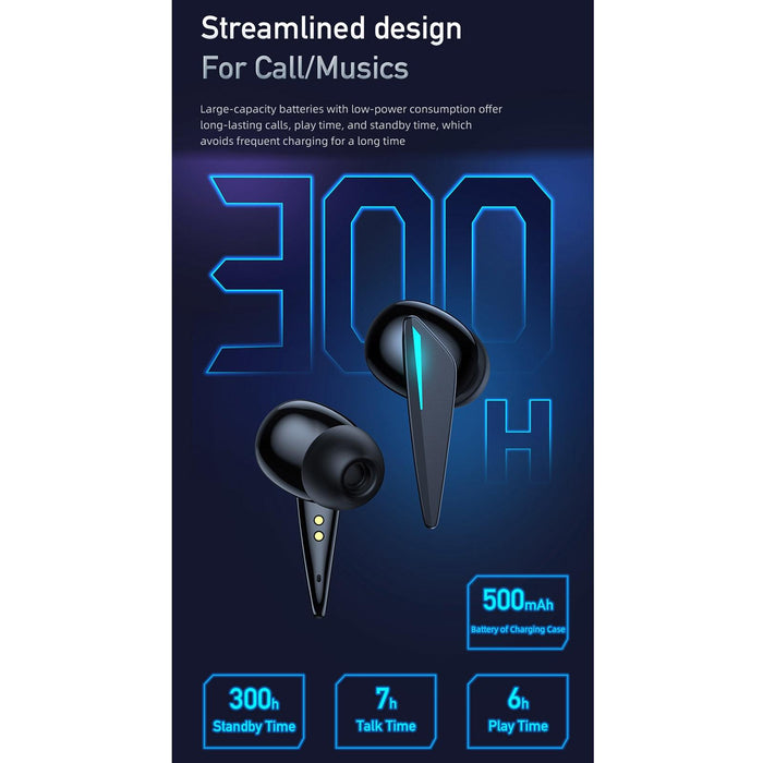 T23 Tws Gaming Wireless Bluetooth Earphone Black