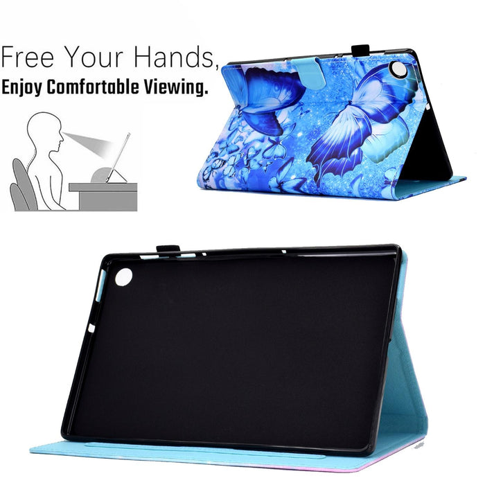 Sewing Pen Slot Leather Tablet Case