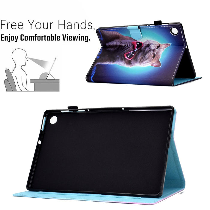 Sewing Pen Slot Leather Tablet Case