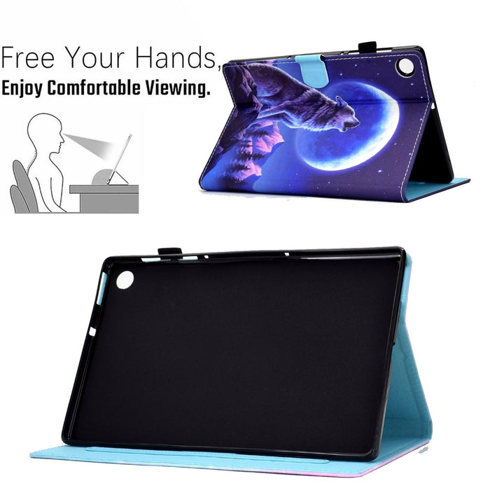 Sewing Pen Slot Leather Tablet Case