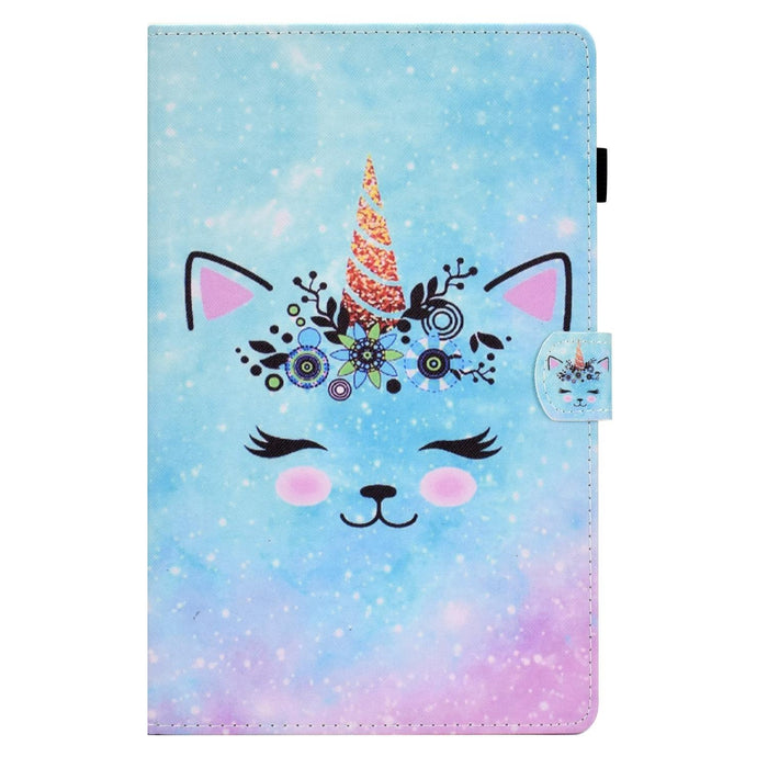 Sewing Pen Slot Leather Tablet Case