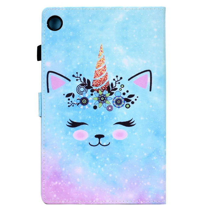 Sewing Pen Slot Leather Tablet Case