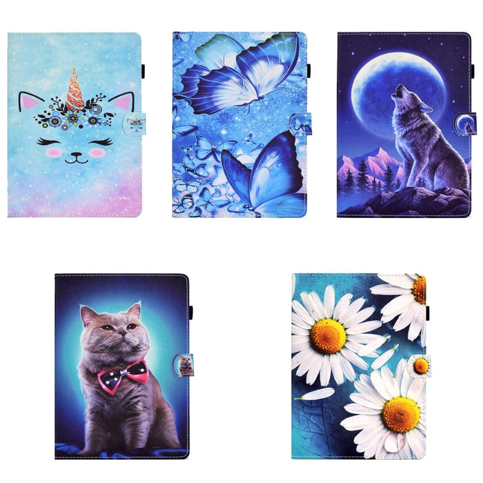 Sewing Pen Slot Leather Tablet Case