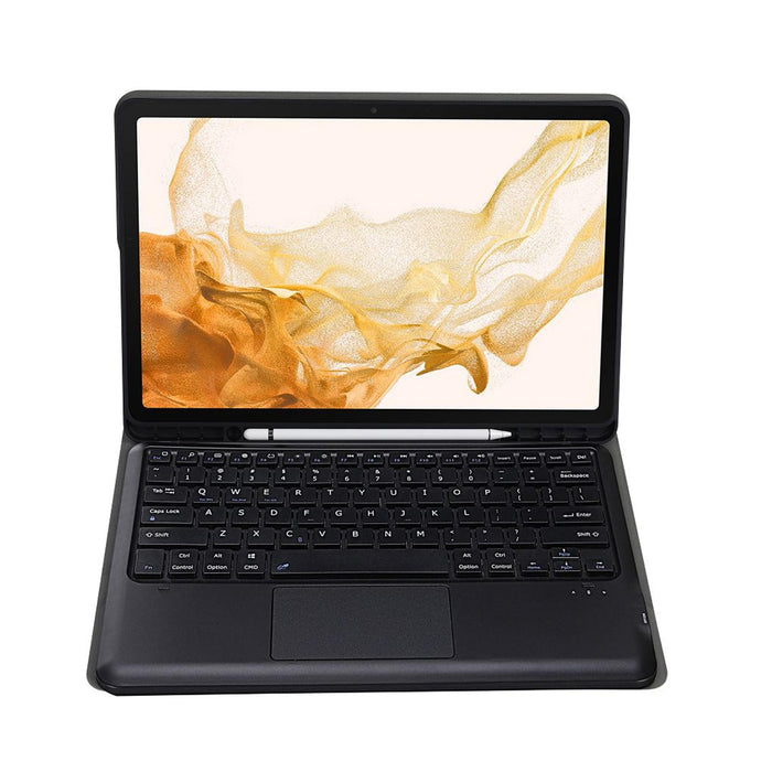Bluetooth Keyboard Case For Samsung Galaxy Tab S8+ With Touchpad & Pen Slot
