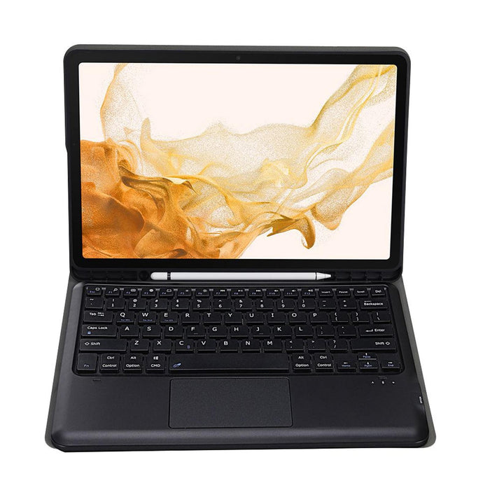 Bluetooth Keyboard Case For Samsung Galaxy Tab S8+ With Touchpad & Pen Slot