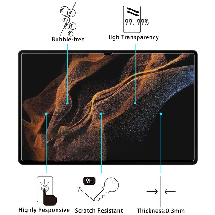 9H 2.5D Explosion-Proof Tempered Tablet Glass Film For Samsung Galaxy Tab S8 Ultra / X900