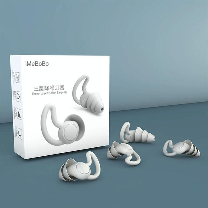 A1 Shark Fin Version Nano Silicone Sleeping Noise Reduction Earplugs - Two Layer