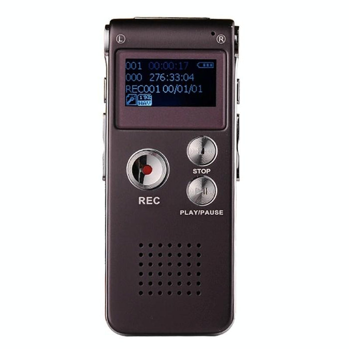 Usb Dictaphone Digital Audio Voice Recorder With Wav Mp3 Player Var Function Black