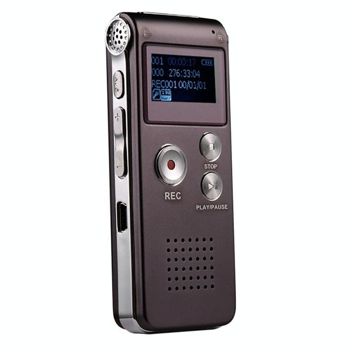 Usb Dictaphone Digital Audio Voice Recorder With Wav Mp3 Player Var Function Black