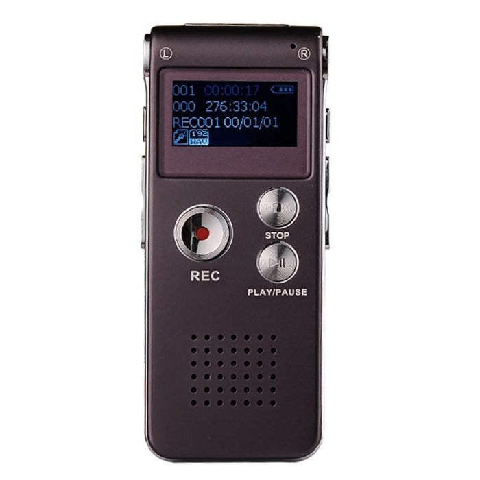 Usb Dictaphone Digital Audio Voice Recorder With Wav Mp3 Player Var Function Black