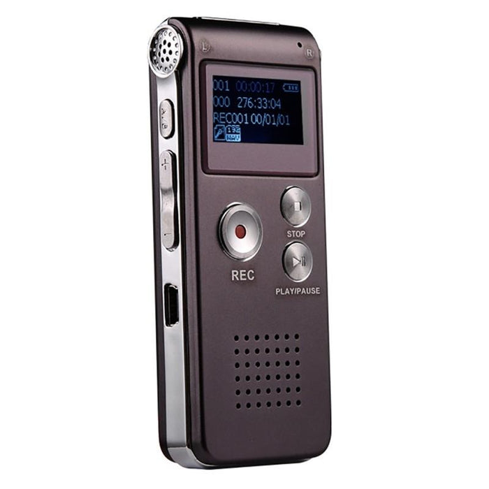 Usb Dictaphone Digital Audio Voice Recorder With Wav Mp3 Player Var Function Black