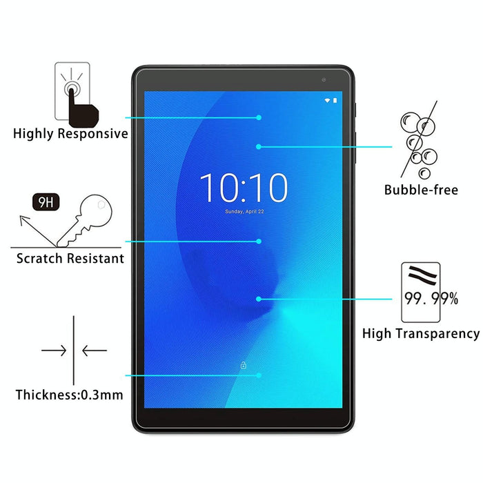 2 Pcs 9H 2.5D Explosion-Proof Tempered Tablet Glass Film For Alcatel 1T 10