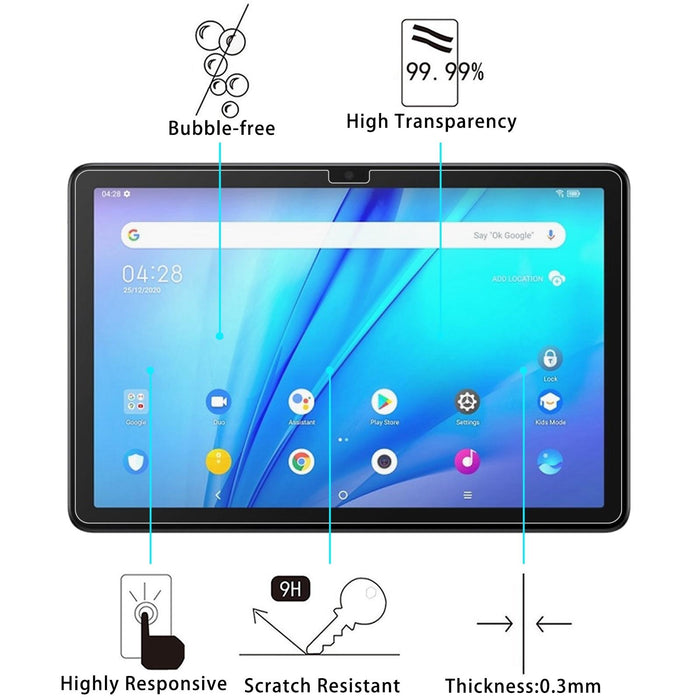 2 Pcs 9H 2.5D Explosion-Proof Tempered Tablet Glass Film For Tcl Tab 10S / Huawei Enjoy Tablet 2